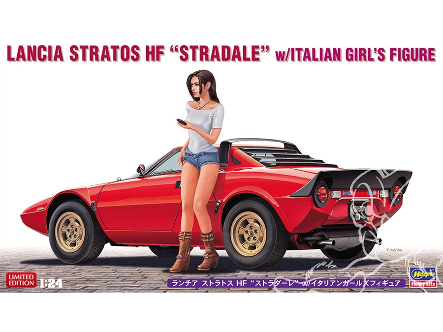 1/24 Lancia Stratos HF Stradale w / Italian Girls Figure