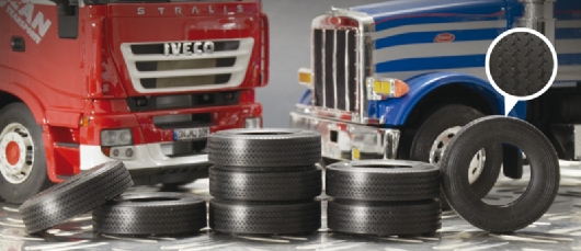 1/24 Truck Rubber Tires 8 pcs.
