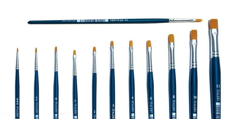 3 Brush synthetic flat  12/pack-price p/p