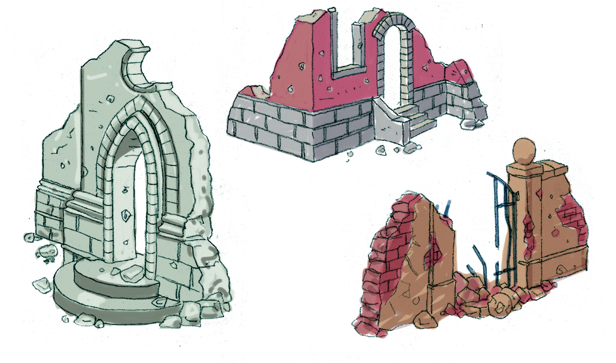 1/72 Accessories + Ruins
