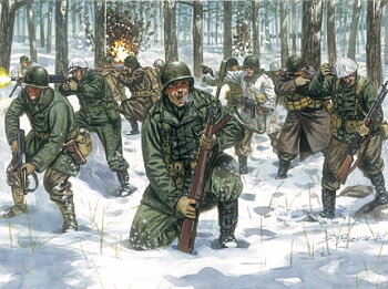 1/72 US Infantry in winter uniform - 48 fig.