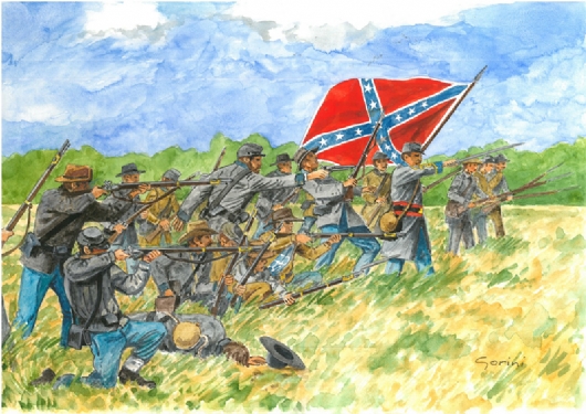 1/72 American Civ.War Confederate Infantry - 50 fig.