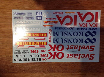1/24 SE Truck decal  A (Ica, Konsum, Ok, Bilspedion…)