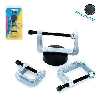 3x Mini G-Clamps & Magnet