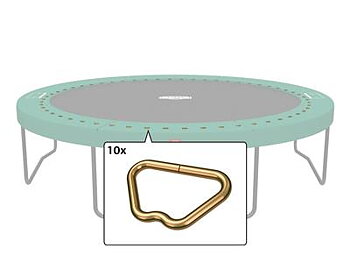 BERG Reservdel Champion - TRIANGLE FOR JUMP MAT (TWINSPRING GOLD) (10X)