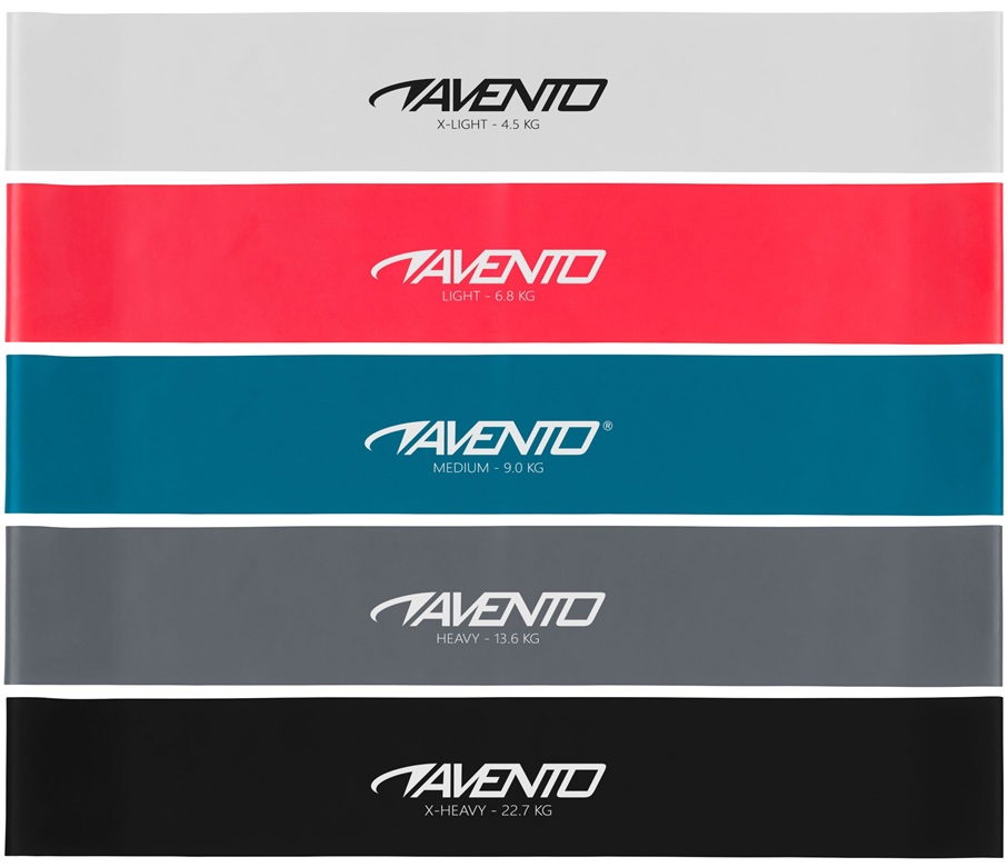 AVENTO SET LATEXBAND Fitness 5 NIVÅER/MOTSTÅND