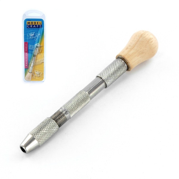 Pin vice - double ended with wooden wivel top