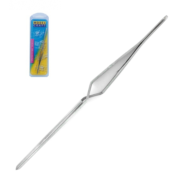 Reverse action blunt end tweezers