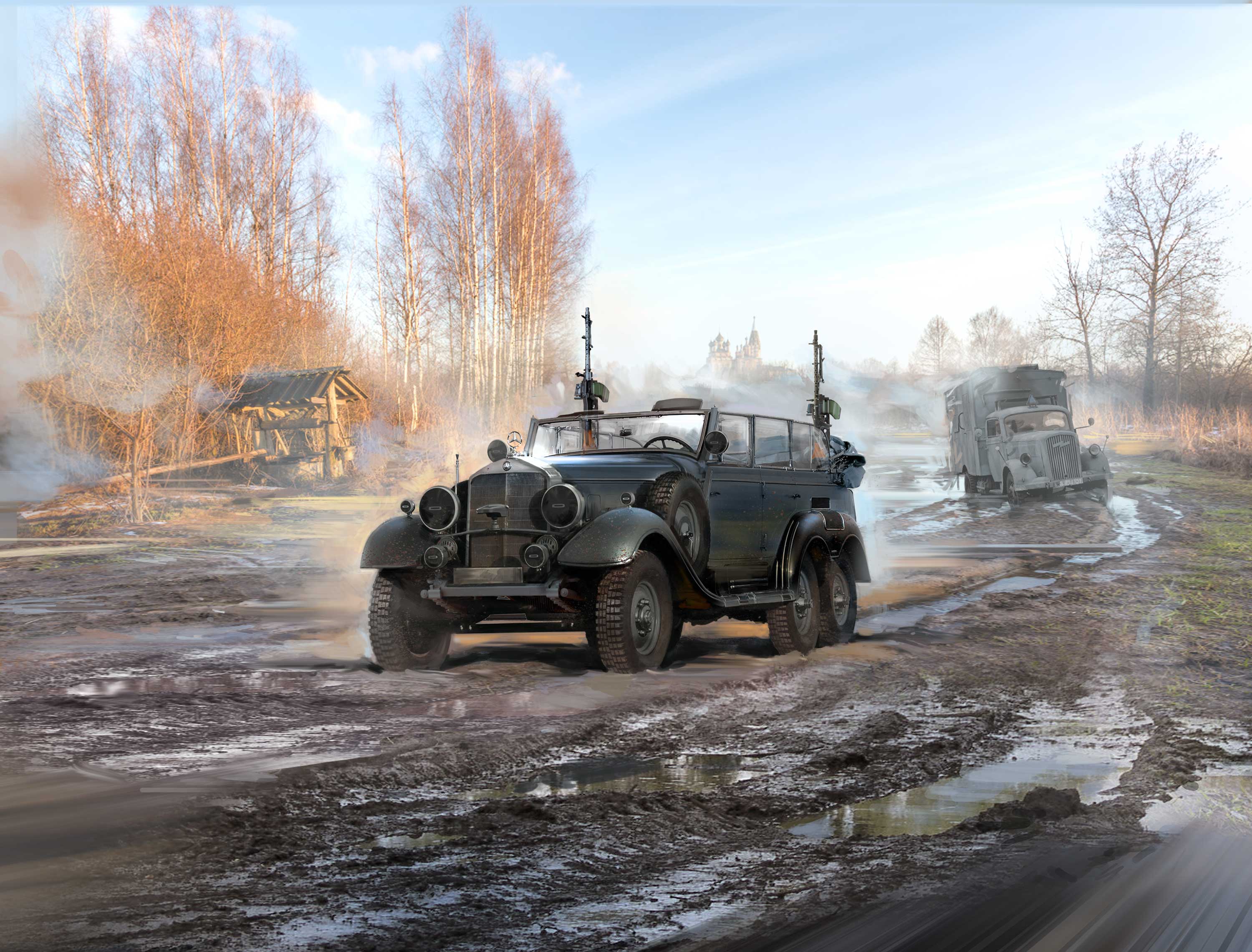 1/72 Type G4 Partisanenwagen with MG 34, WWII German vehicle