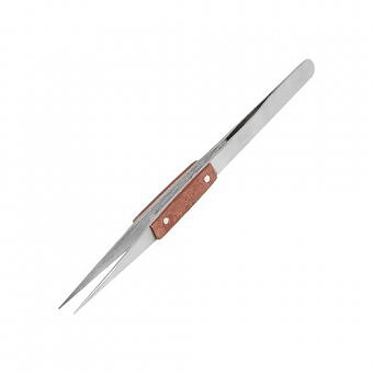 Fibre Grip Straight Tweezers 160mm (with diamond cut tips)