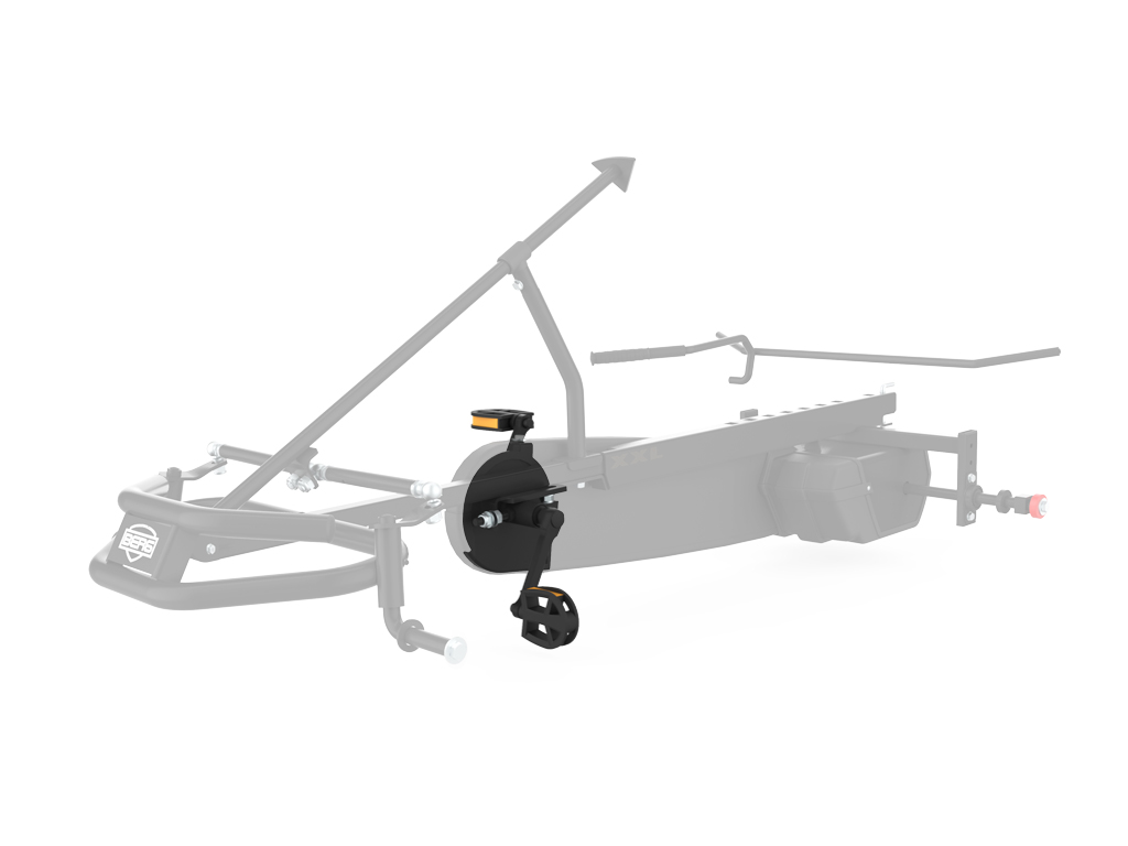 XXL Frame/Dou Coaster - Crank shaft with crank set 140, 36T + pedals