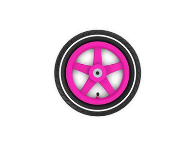 BERG  BUDDY - WHEEL PINK 12.5X2.25-8 SLICK (WHITE STRIPING)
