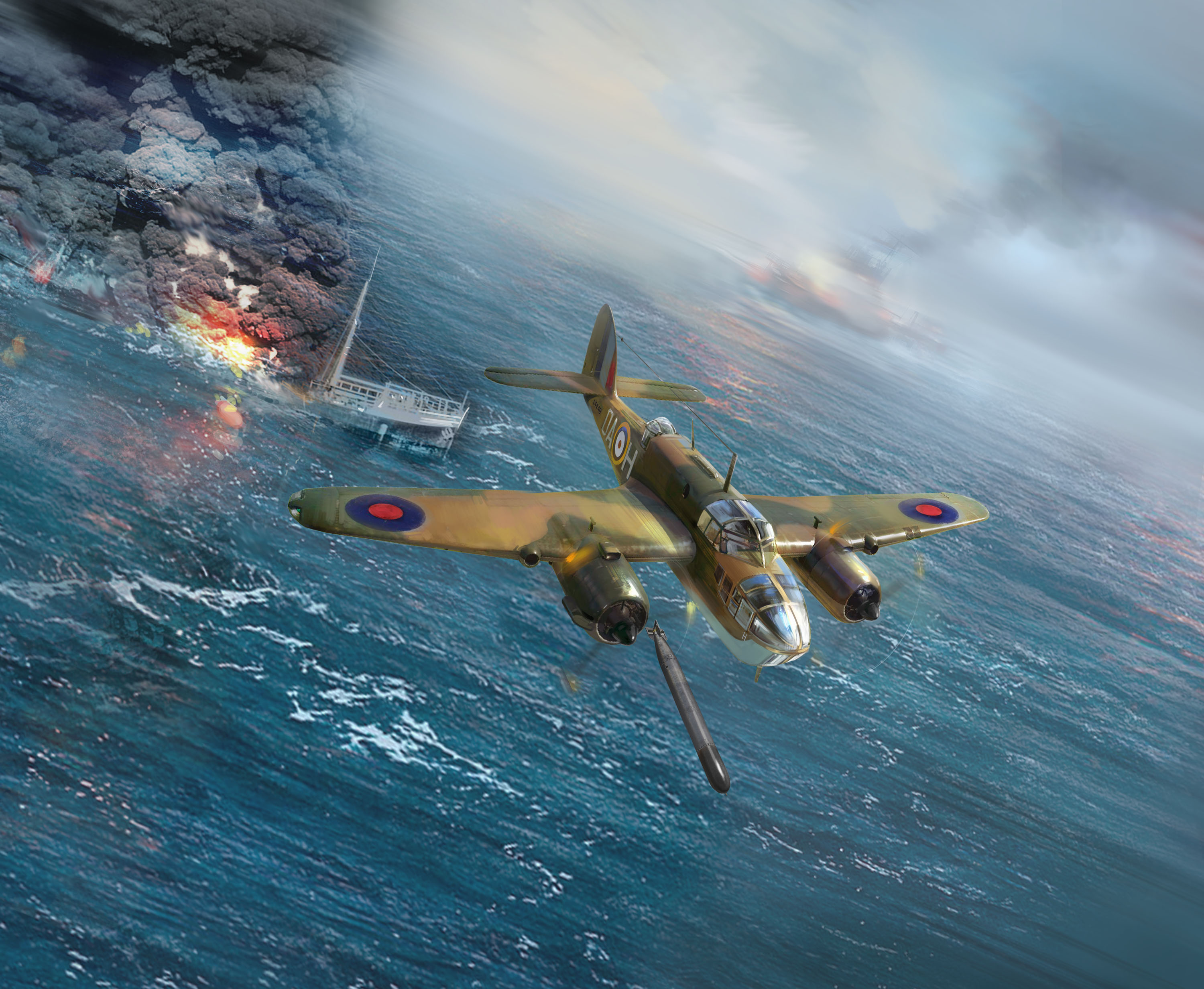 1/48 Bristol Beaufort Mk.I, WWII British Torpedo-Bomber (100% new molds)