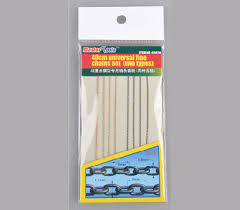 40 cm x 2 fine chains 0,8x1,5mm-17 lp +1,1x2,0mm - 12,7 lpi