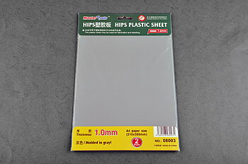 1.0mm HIPS plastic sheet - A4 - 2 pcs,