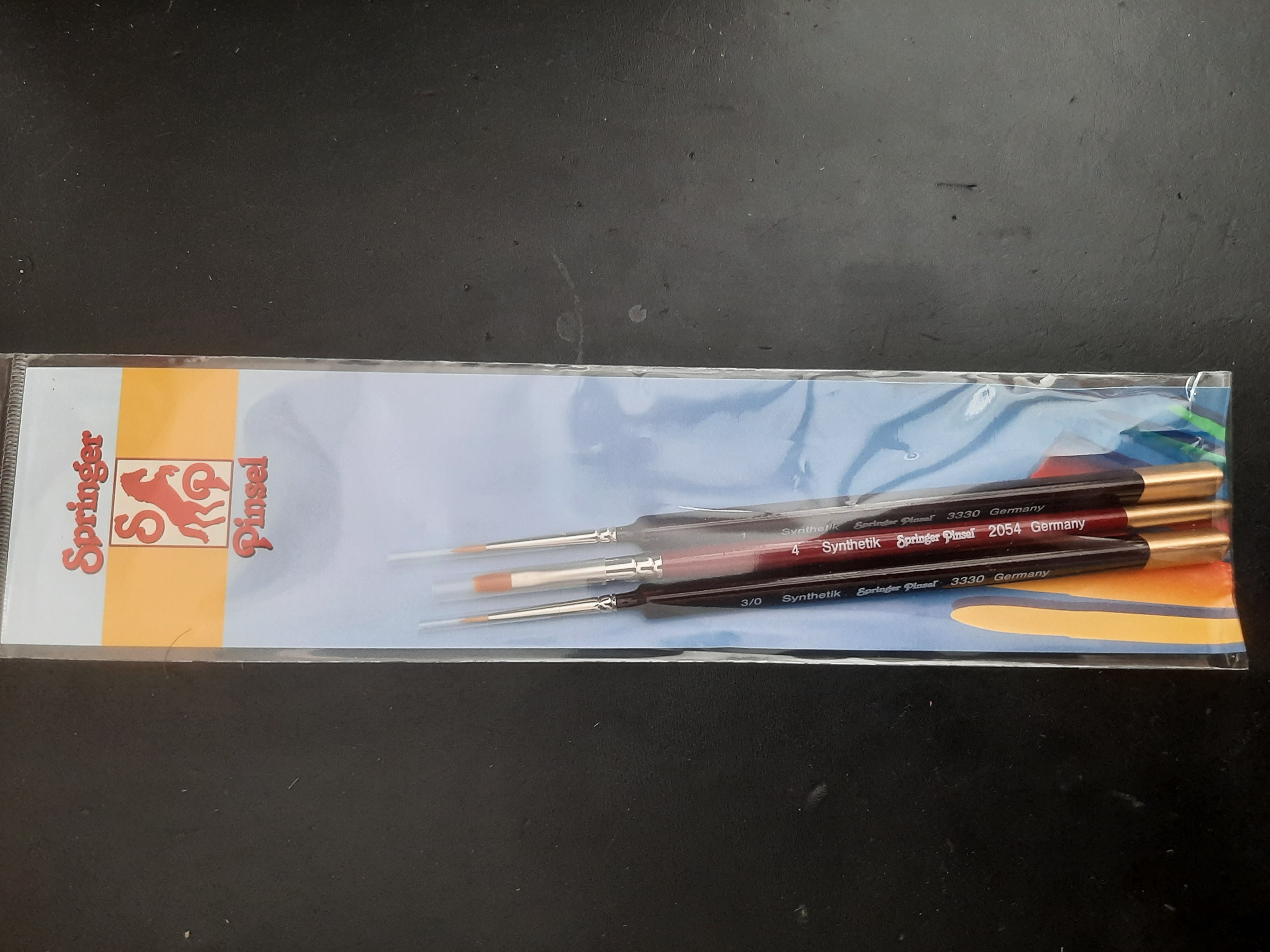Brush set 3 pcs. synthetic round 3/0,1 flat 4