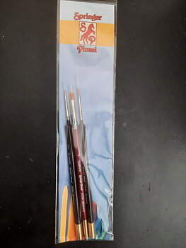 Brush set 3 pcs. synthetic round 3/0,1 flat 4
