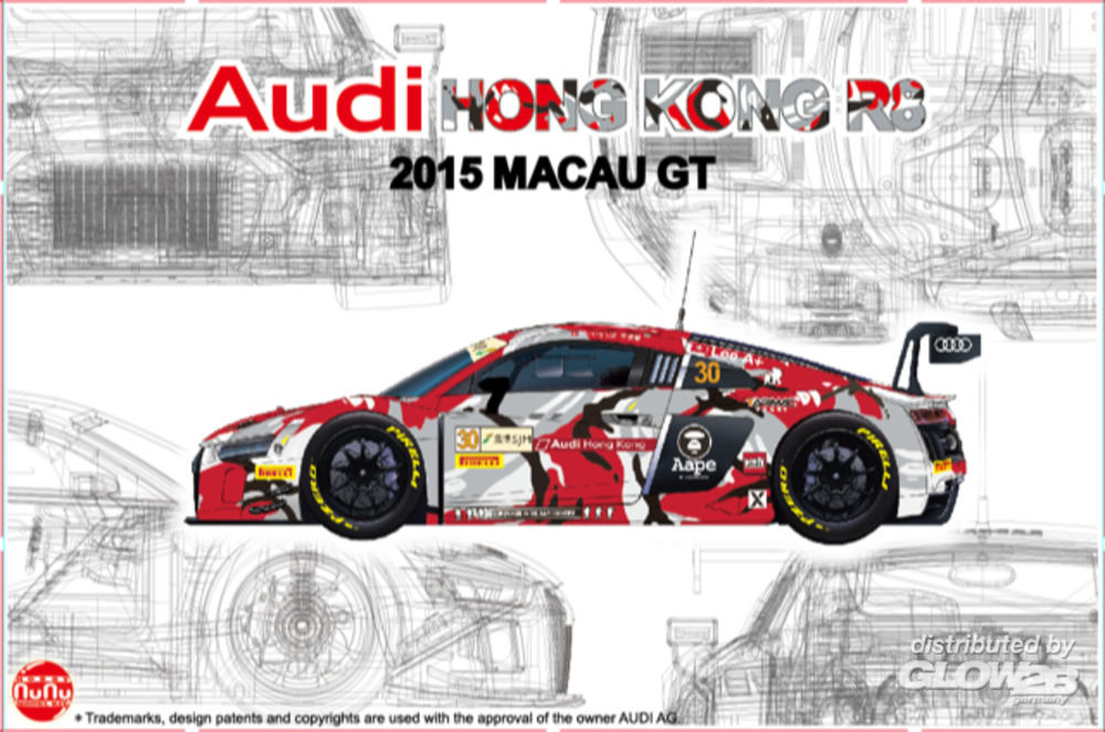 1/24 Audi Hong Kong R8 2015 MACAU GT