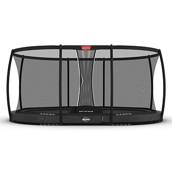 Studsmatta BERG InGround Grand Champion Grå 470x310 oval  Airflow PRO + skyddsnät Deluxe