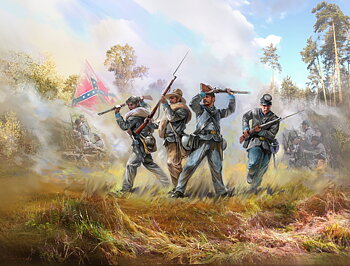 1/35 American Civil War Confederate Infantry. Set #2 (100% new molds)