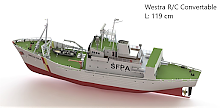 1/50 Westra Scottish Fisher Prortection Vessel,  incl. Led set. RC prepared - 119 cm