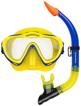 Waimea Cyklop med snorkel blå/gul - Barn 