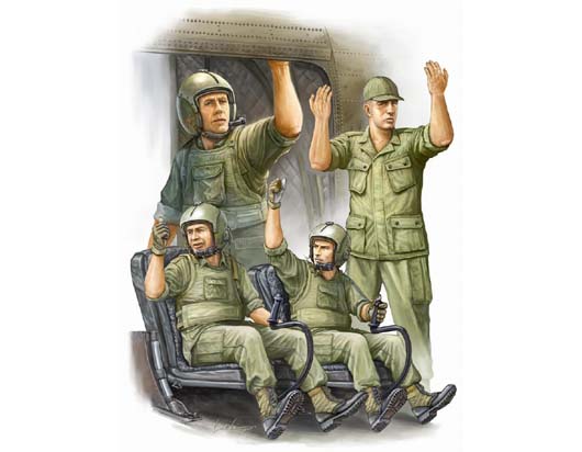 1/35 Ch-47 US Army  Crew In Vietnam