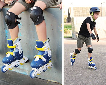 Nijdam skate- och inlinesskydd Deluxe Junior svart