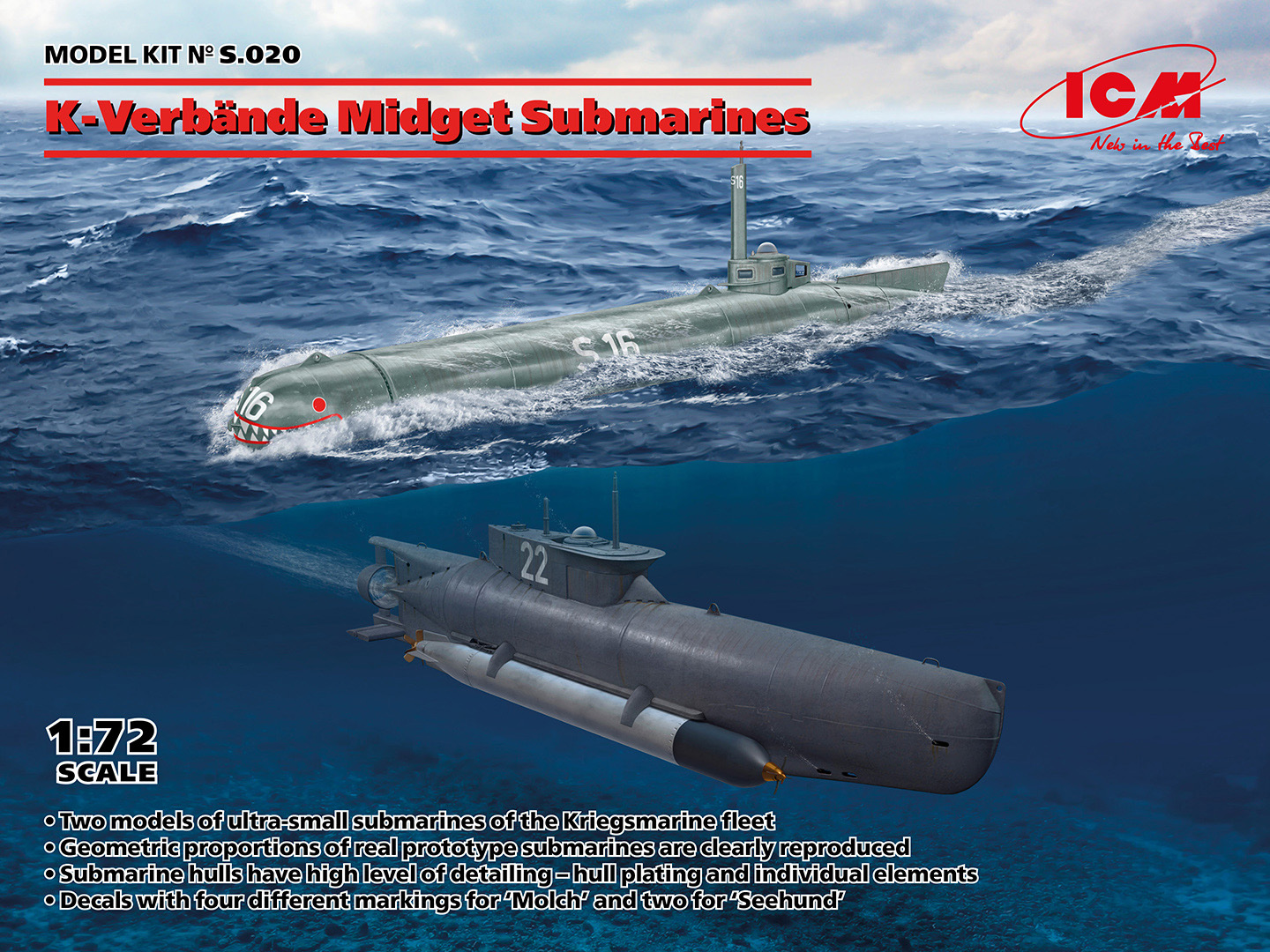 1/72 K-Verb„nde Midget Submarines ('Seehund' and 'Molch')