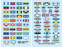 1/200 Navy Signal Flags WWII - Decal