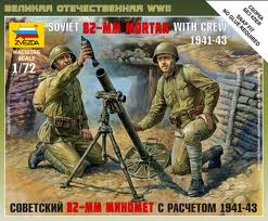 1/72 Soviet 82-mm Mortar with Crew - NO GLUE - 2