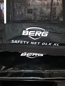 Studsmatta BERG ULTIM Grå 410x250 Champion rektangulär AirFlow PRO + skyddsnät DLX XL 