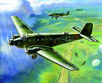 1/200 Junkers Ju-52 Transport Plane - NO GLUE