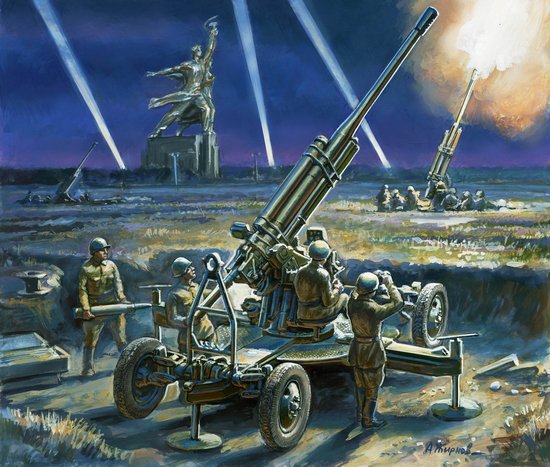 1/72 Soviet 85mm Anti-Aircraft Gun - NO GLUE