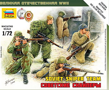 1/72  Soviet Snipers - NO GLUE