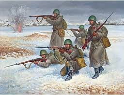 1/72 Soviet Infantry (Winter Unif.) - NO GLUE