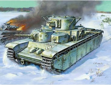 1/100 T-35 Soviet Tank - NO GLUE
