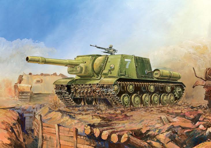 1/100 ISU-152 Self-propelled Gun- NO GLUE