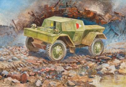 1/100 British Armored Car Dingo - NO GLUE