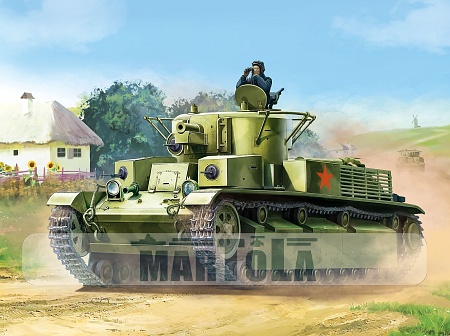 1/100 T-28 Soviet Tank - NO GLUE