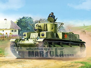 1/100 T-28 Soviet Tank - NO GLUE