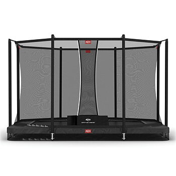 Studsmatta BERG Ingroud ULTIM Favorit Grå 330x220 AirFlow rektangulär + skyddsnät Comfort-