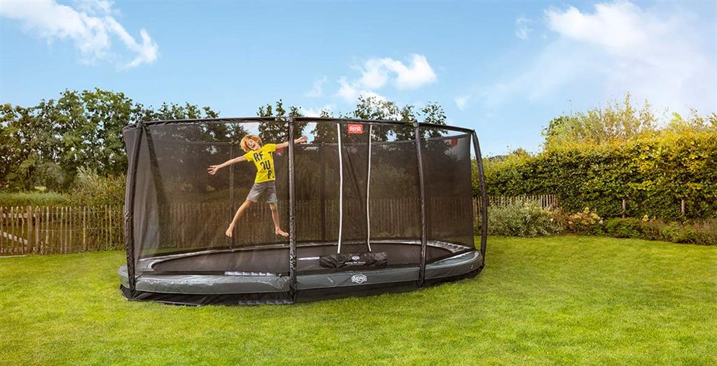 Studsmatta BERG Grand Elite Inground 520x345 Grå AirFlow PRO + safetynet DLX XL - 3