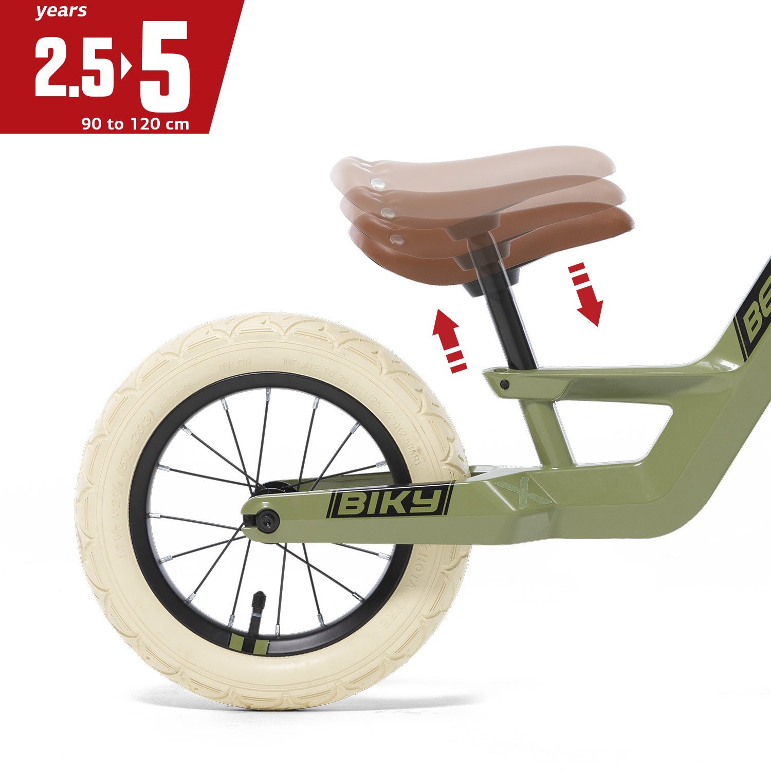 BERG BIKY Retro Balanscykel Grön - 4