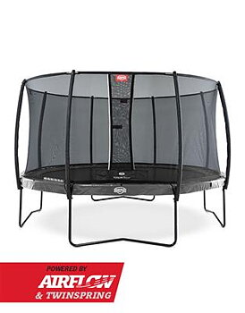 Studsmatta BERG Elite Grey 380 Air Flow PRO+ skyddsnät Deluxe