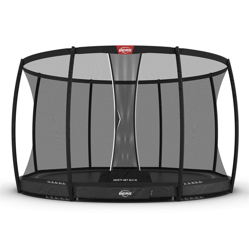 Studsmatta BERG Elite InGround 430 Grey + Skyddsnät DLX XL