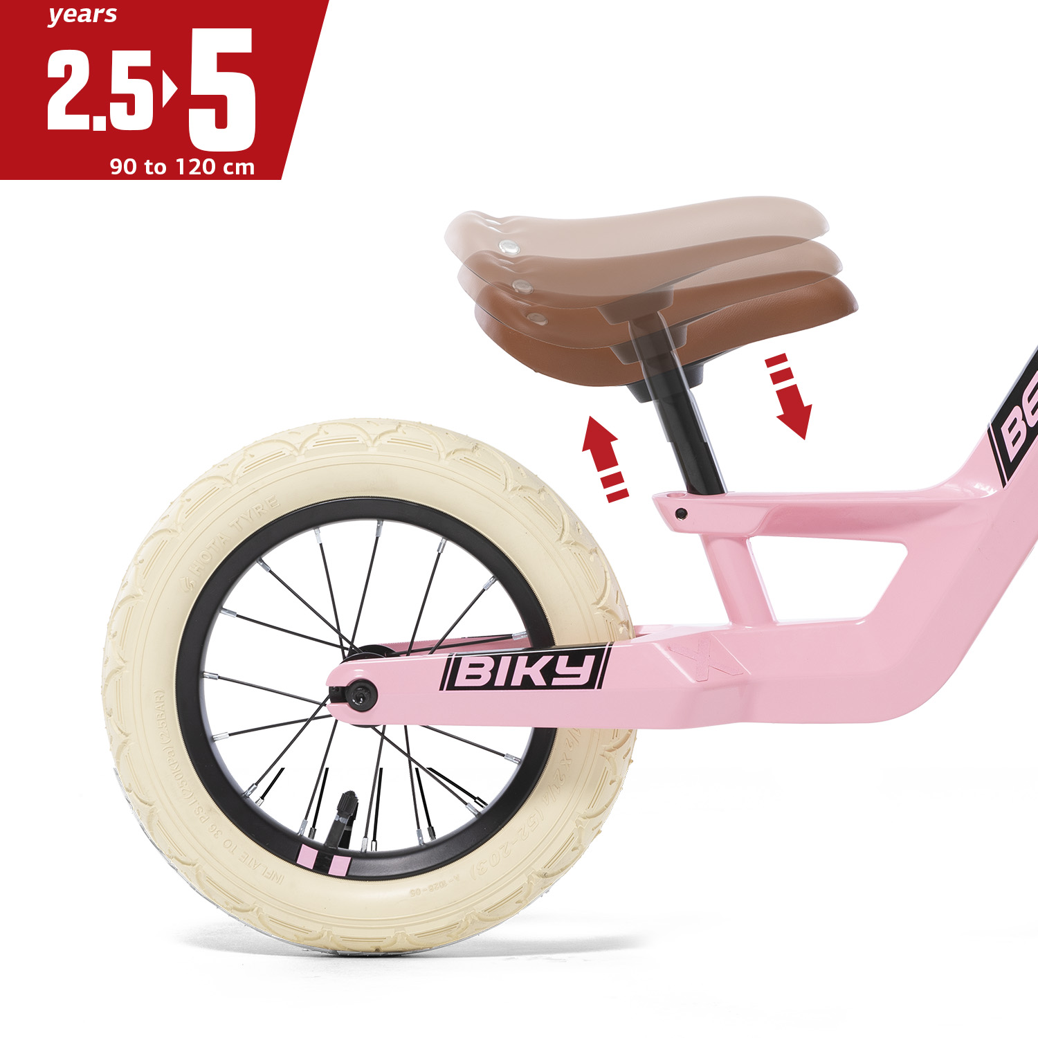 BERG BIKY Retro Balanscykel Rosa - 4