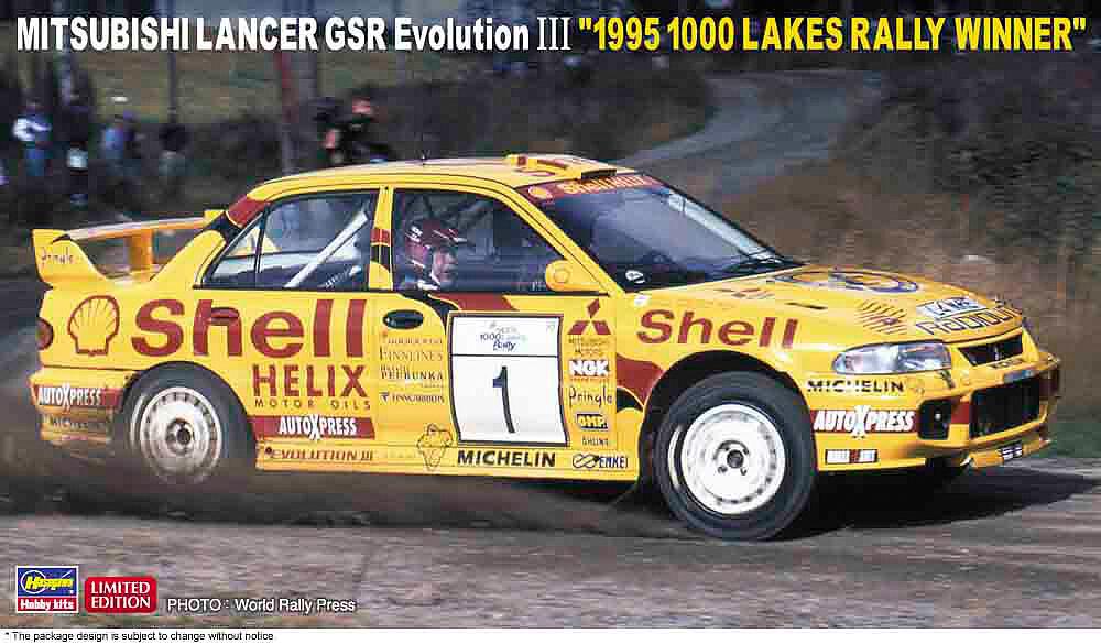 1/24 Mitsubishi Lancer GSR Evo III, 1995 1000 Lakes Rally