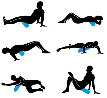 AVENTO YOGA ROLLER röd