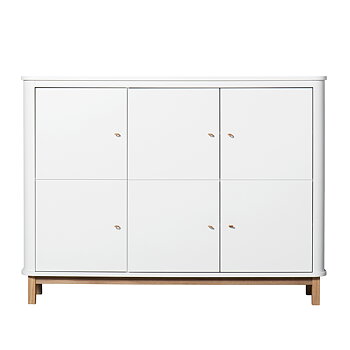 Wood multiskåp garderob vit/ek Oliver Furniture 